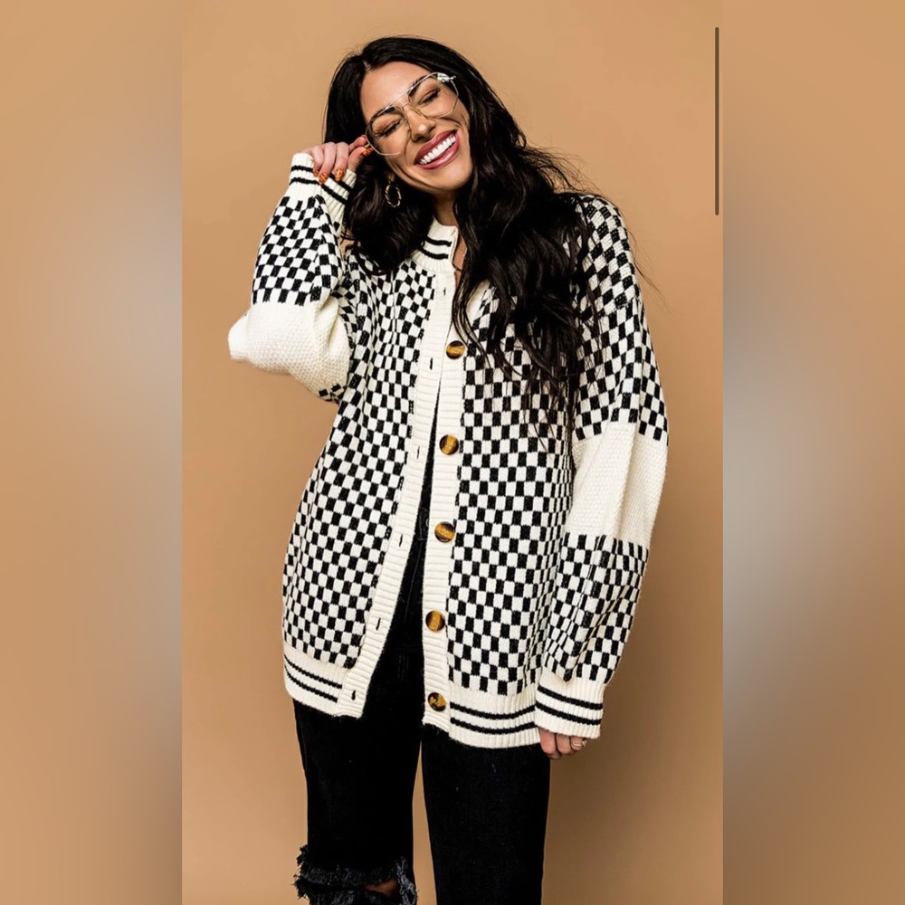 Checkered cardigan!!! Super cute and very comfortable!!